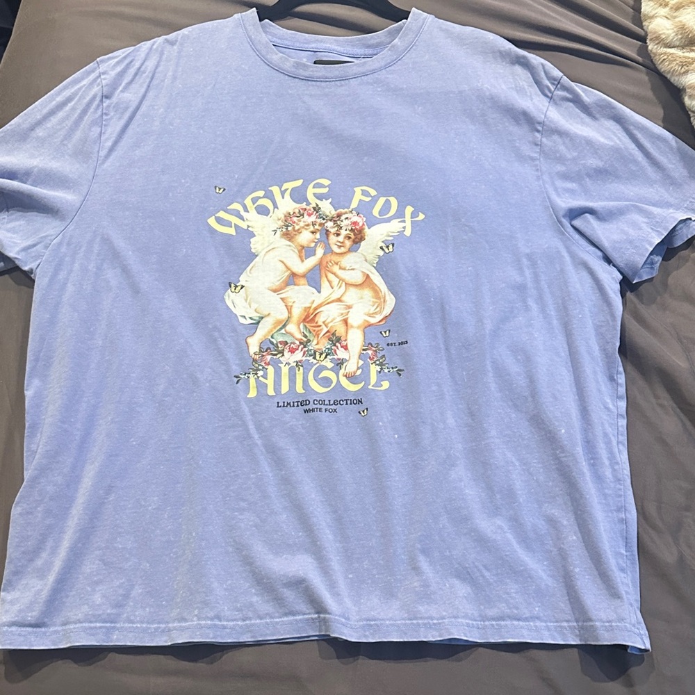 🚫SOLD ON DEPOP WHITE FOX ANGEL TSHIRT🚫